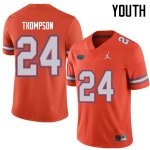 Youth Florida Gators #24 Mark Thompson NCAA Jordan Brand Orange Authentic Stitched College Football Jersey BDT2462TW